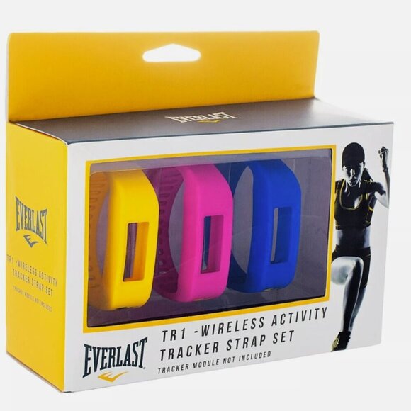 Everlast Accessories - NEW Everlast TR1 Wireless Activity Tracker 3-pk Strap Set Pink, Yellow, …